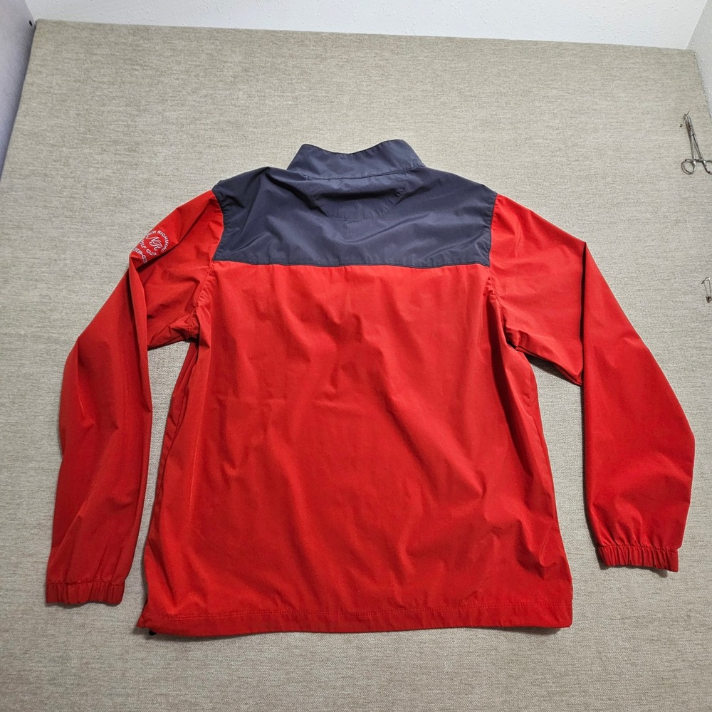 Columbia Wicked Shot Jacket Mens Medium Red Grey Quarter Zip Golf Pullover * - Picture 2 of 10